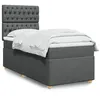 Image de vidaXL Boxspring met matras stof donkergrijs 100x200 cm3293499