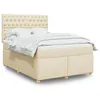 Image de vidaXL Boxspring met matras stof cràmekleurig 140x190 cm3293587