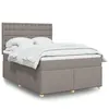 Image de vidaXL Boxspring met matras stof taupe 140x190 cm3293593