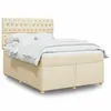 Image de vidaXL Boxspring met matras stof cràmekleurig 140x200 cm3293615