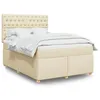 Image de vidaXL Boxspring met matras stof cràmekleurig 160x200 cm3293643