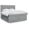 Image de vidaXL Boxspring met matras stof lichtgrijs 180x200 cm3293652