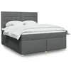 Image de vidaXL Boxspring met matras stof donkergrijs 180x200 cm3293660