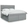 Image de vidaXL Boxspring met matras stof lichtgrijs 180x200 cm3293666