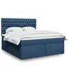 Image de vidaXL Boxspring met matras stof blauw 180x200 cm3293672