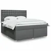 Image de vidaXL Boxspring met matras stof donkergrijs 180x200 cm3293674
