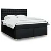 Image de vidaXL Boxspring met matras stof zwart 180x200 cm3293675