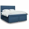 Image de vidaXL Boxspring met matras stof blauw 180x200 cm3293679