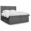 Image de vidaXL Boxspring met matras stof donkergrijs 200x200 cm3293688
