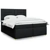 Image de vidaXL Boxspring met matras stof zwart 200x200 cm3293689