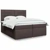 Image de vidaXL Sommier à lattes de lit avec matelas Marron foncé 200x200 cm 3293690