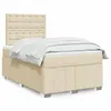 Image de vidaXL Boxspring met matras stof cràmekleurig 120x200 cm3293954