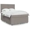 Image de vidaXL Boxspring met matras stof taupe 140x190 cm3293960