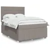 Image de vidaXL Boxspring met matras stof taupe 140x190 cm3293967