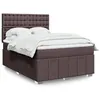 Image de vidaXL Sommier à lattes de lit avec matelas Marron foncé 140x200 cm 3294008