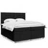 Image de vidaXL Boxspring met matras stof zwart 200x200 cm3294077