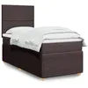 Image de vidaXL Sommier à lattes de lit avec matelas Marron foncé 80x200 cm 3294179