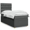Image de vidaXL Sommier à lattes de lit avec matelas Gris foncé 80x200 cm Tissu 3294191