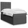 Image de vidaXL Boxspring met matras stof donkergrijs 80x200 cm3294198