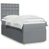 Image de vidaXL Boxspring met matras stof lichtgrijs 100x200 cm3294281