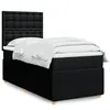 Image de vidaXL Sommier à lattes de lit avec matelas Noir 100x200 cm Tissu 3294283