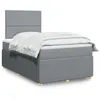Image de vidaXL Sommier à lattes de lit et matelas gris clair 120x190 cm tissu 3294288