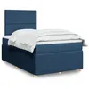 Image de vidaXL Boxspring met matras stof blauw 120x190 cm3294294