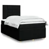 Image de vidaXL Boxspring met matras stof zwart 120x200 cm3294325