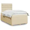 Image de vidaXL Boxspring met matras stof cràmekleurig 120x200 cm3294335