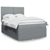 Image de vidaXL Boxspring met matras stof lichtgrijs 140x200 cm3294372
