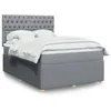 Image de vidaXL Boxspring met matras stof lichtgrijs 140x200 cm3294386
