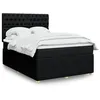 Image de vidaXL Boxspring met matras stof zwart 140x200 cm3294388