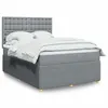 Image de vidaXL Boxspring met matras stof lichtgrijs 140x200 cm3294393
