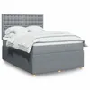 Image de vidaXL Sommier à lattes de lit avec matelas Gris clair 160x200cm Tissu 3294421
