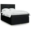 Image de vidaXL Boxspring met matras stof zwart 160x200 cm3294423
