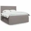 Image de vidaXL Boxspring met matras stof taupe 180x200 cm3294439