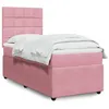 Image de vidaXL Boxspring met matras fluweel roze 80x200 cm3294495