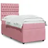 Image de vidaXL Boxspring met matras fluweel roze 80x200 cm3294501