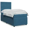 Image de vidaXL Boxspring met matras fluweel blauw 90x190 cm3294512