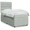 Image de vidaXL Sommier à lattes de lit et matelas Gris clair 90x190 cm Velours 3294520