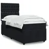 Image de vidaXL Sommier à lattes de lit avec matelas Noir 90x190 cm Velours 3294522