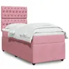 Image de vidaXL Boxspring met matras fluweel roze 90x190 cm3294525