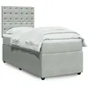 Image de vidaXL Sommier à lattes de lit et matelas Gris clair 90x190 cm Velours 3294526