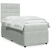 Image de vidaXL Sommier à lattes de lit et matelas Gris clair 90x200 cm Velours 3294538