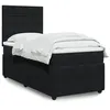 Image de vidaXL Sommier à lattes de lit avec matelas Noir 90x200 cm Velours 3294540