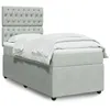 Image de vidaXL Sommier à lattes de lit et matelas Gris clair 90x200 cm Velours 3294544