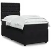 Image de vidaXL Sommier à lattes de lit avec matelas Noir 90x200 cm Velours 3294546