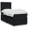 Image de vidaXL Sommier à lattes de lit avec matelas Noir 90x200 cm Velours 3294552