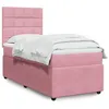 Image de vidaXL Boxspring met matras fluweel roze 100x200 cm3294567