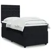 Image de vidaXL Sommier à lattes de lit avec matelas Noir 100x200 cm Velours 3294576